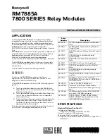 Honeywell 7800 SERIES Installation Manual preview