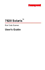 Honeywell 7820 Solaris User Manual предпросмотр