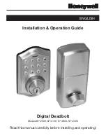 Preview for 1 page of Honeywell 8712009 Installation & Operation Manual