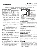 Honeywell ADEMCO 4297 Installation And Setup Manual preview