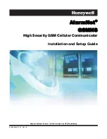 Honeywell AlarmNet GSMHS Installation And Setup Manual preview