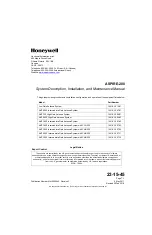 Preview for 1 page of Honeywell ASPIRE-200 User, Installation, And Maintenance Manual