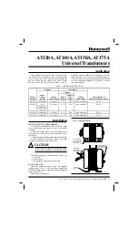 Preview for 1 page of Honeywell AT120A, AT140A, AT150A, AT175A Installation Instructions