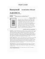 Honeywell AUDZBX75 Installation Manual предпросмотр