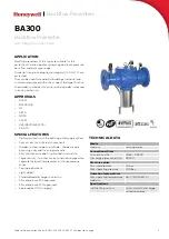 Preview for 1 page of Honeywell BA300 Series Product Specification Sheet