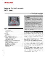 Honeywell BCS 3600 Operating Instructions Manual preview