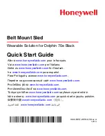 Honeywell Belt Mount Sled Quick Start Manual предпросмотр