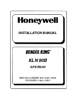 Preview for 1 page of Honeywell BENDIX/KING KLN 90B Installation Manual