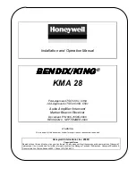 Honeywell BENDIX/KING KMA28 Installation And Operation Manual preview