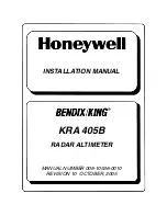 Предварительный просмотр 1 страницы Honeywell Bendix/King KRA 405B Installation Manual