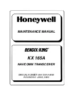Preview for 1 page of Honeywell Bendix/King KX 165A Maintenance Manual