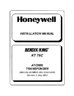 Honeywell BendixKing KT 76C Installation Manual предпросмотр