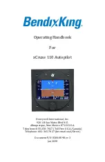 Preview for 1 page of Honeywell BENDIXKing xCruze 110 Operating Handbook