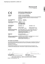 Предварительный просмотр 13 страницы Honeywell BK-G1.6A Operating Instructions Manual