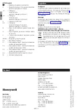 Предварительный просмотр 14 страницы Honeywell BK-G1.6A Operating Instructions Manual