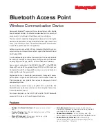 Honeywell Bluetooth Access Point Specifications preview