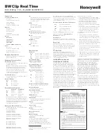 Preview for 4 page of Honeywell BW Clip Real Time Quick Reference Manual