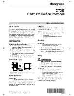 Honeywell C7057 Installation Instructions предпросмотр