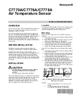 Предварительный просмотр 1 страницы Honeywell C7776A Installation Instructions