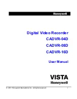 Preview for 1 page of Honeywell CADVR-04D User Manual