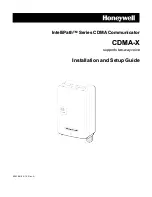 Предварительный просмотр 1 страницы Honeywell CDMA-X Installation And Setup Manual