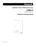 Honeywell CDMA-X Installation And Setup Manual предпросмотр