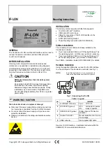 Preview for 1 page of Honeywell CENTRA LINE IF-LON Mounting Instructions