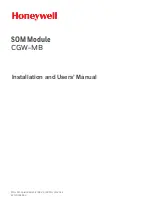 Preview for 1 page of Honeywell CGW-MB Installation And User Manual