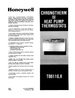 Preview for 1 page of Honeywell CHRONOTHERM III T8611G Manual