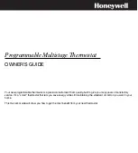 Preview for 1 page of Honeywell Chronotherm III Owner'S Manual