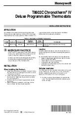 Honeywell Chronotherm IV T8602C Installation Instructions Manual preview