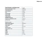 Preview for 3 page of Honeywell CL25AE Specifications