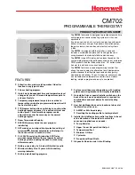 Honeywell CM702 Product Specification Sheet preview