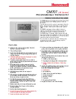 Preview for 1 page of Honeywell CM707 Product Specification Sheet