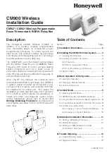 Preview for 1 page of Honeywell CM900 Installation Manual