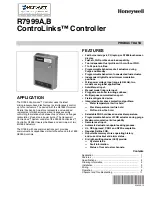 Предварительный просмотр 1 страницы Honeywell ControLinks R7999A Manual