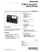 Preview for 1 page of Honeywell ControLinks S7999 Product Data