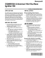 Предварительный просмотр 1 страницы Honeywell CQ8000A Installation Instructions Manual