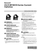 Preview for 1 page of Honeywell CS Series Installation Instructions Manual