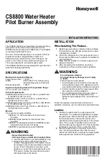 Preview for 1 page of Honeywell CS8800 Installation Instructions