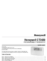 Honeywell CT3650 Owner'S Manual preview