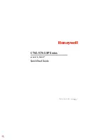 Honeywell CT40P-X0N Quick Start Manual preview