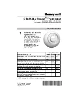 Honeywell CT87J round Installation Instructions Manual preview