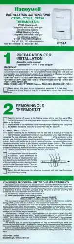 Preview for 1 page of Honeywell CTSOA Installation Instructions Manual