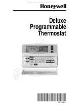 Предварительный просмотр 1 страницы Honeywell Deluxe Programmable Thermostat Operation User'S Manual