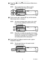 Предварительный просмотр 9 страницы Honeywell Deluxe Programmable Thermostat Operation User'S Manual