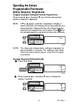 Предварительный просмотр 13 страницы Honeywell Deluxe Programmable Thermostat Operation User'S Manual