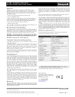 Preview for 2 page of Honeywell DFS8M Installation Instructions