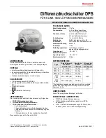 Предварительный просмотр 2 страницы Honeywell DPS 200 Product Data And Installation Instructions