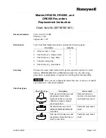 Предварительный просмотр 1 страницы Honeywell DR4200 Replacement Instructions